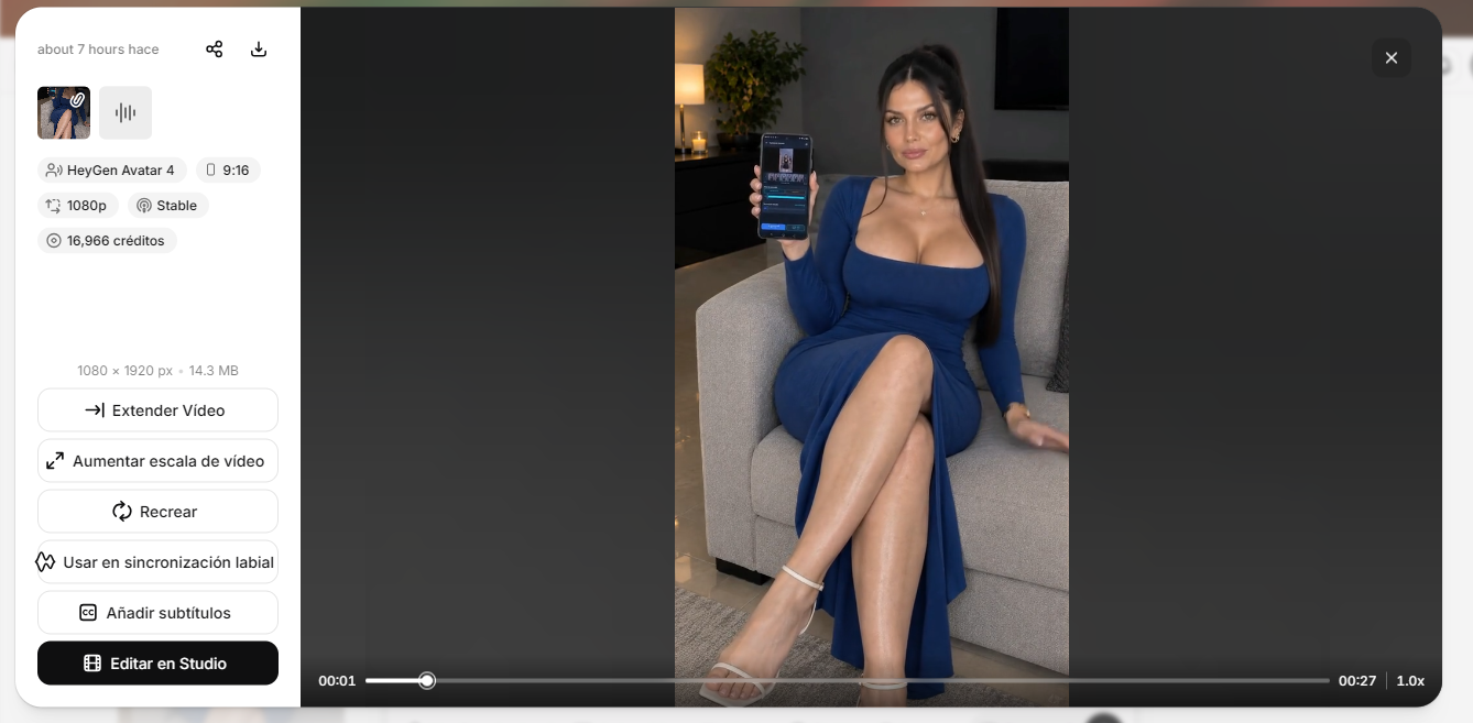 Selección del modelo de IA HeyGen